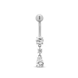 Internally Threaded Titanium Dangle Navel Bar