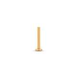 Trident Gold PVD Threadless Labret Pin