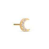 24kt Gold PVD Titanium Threadless Crescent Jewel Moon Attachment