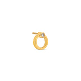 24kt Gold PVD Titanium Threadless Ring With 2.5mm Jewel Attachment