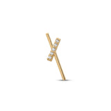 14kt Gold Threadless Attachment - Diana Left