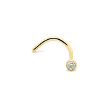 18ct Gold Diamond Stud 0.8x1.6 Nose Stud