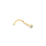 18ct Gold Diamond Stud 0.8x1.6 Nose Stud