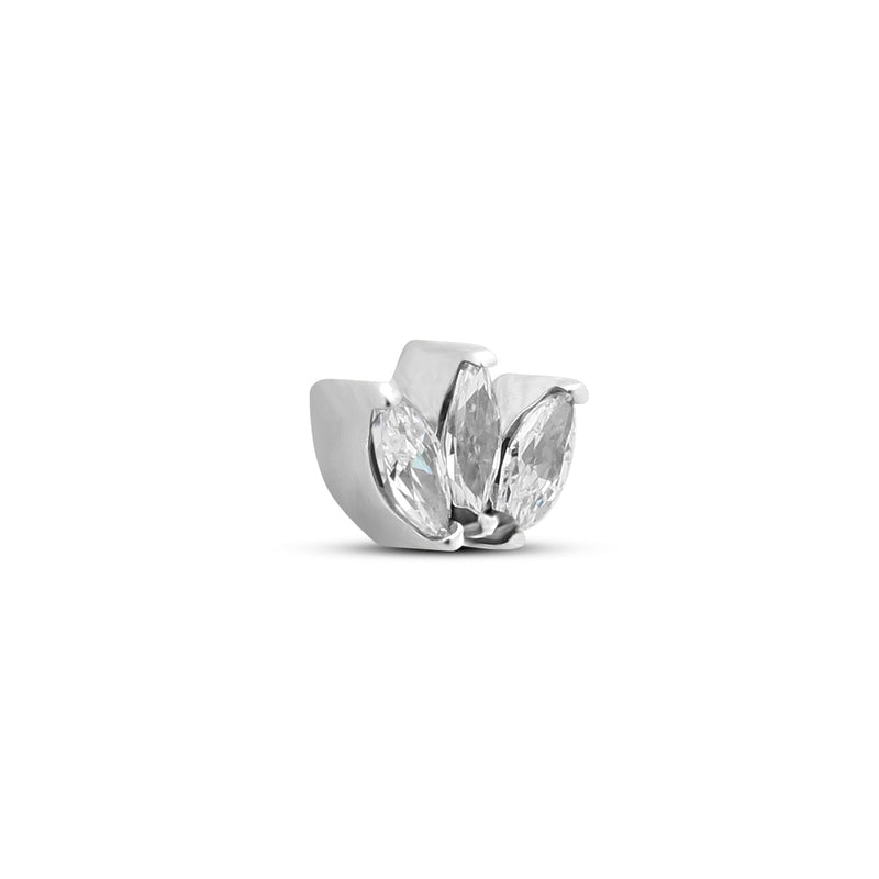 Trident Titanium Jeweled Marquise Attachment