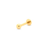 24kt Gold PVD Titanium Internally Threaded Labret