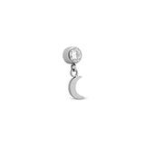 Threadless 4mm Jeweled Dangle Moon Attachment