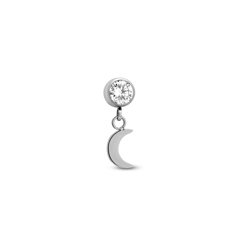 Threadless 4mm Jeweled Dangle Moon Attachment