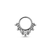 Jeweled Spikey Cluster Hinged Ring