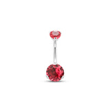 Titanium Internal Prong Set Navel