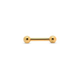 24kt Gold PVD Titanium Internally Threaded Barbell