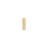 24kt Gold PVD Titanium Internally Threaded Jeweled 5 Stone Bar Attachment