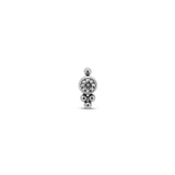 Trident Titanium Threadless Cluster 2.5mm Crystal