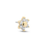 14kt Gold Threadless Flower Attachment