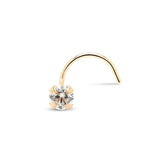 Genuine Diamond Yellow Gold 14kt Nose Stud