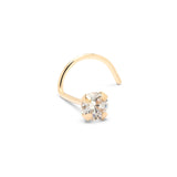 Genuine Diamond Yellow Gold 14kt Nose Stud