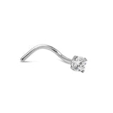 Trident Jeweled Prong Set Nose Stud