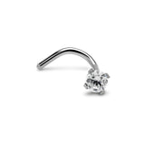 Trident Jeweled Prong Set Nose Stud