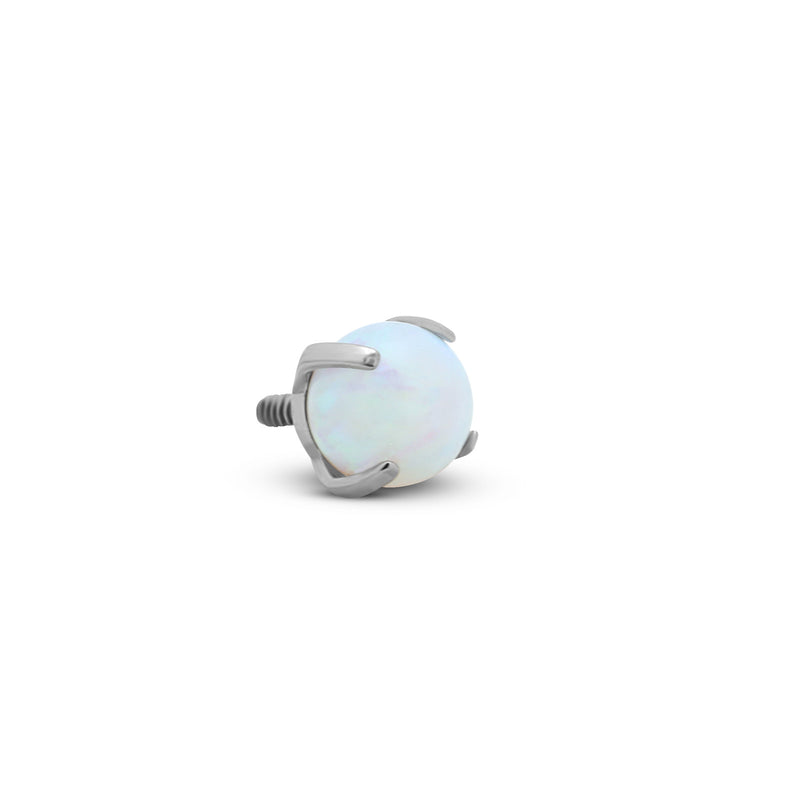 Internally Threaded Prong Set Opal Ball Attachment