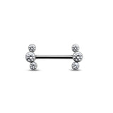 Threadless Nipple Cluster 3 Gem 1.6mm x 14mm