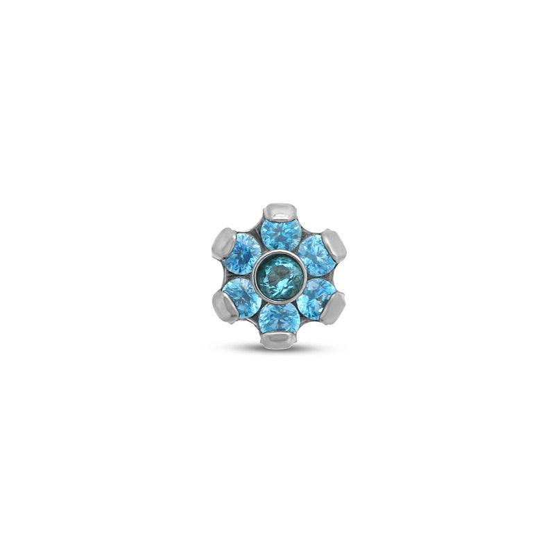 Trident Titanium Internal Threaded Jeweled Flower