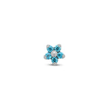 Internally Threaded Small Jeweled Flower Attachment