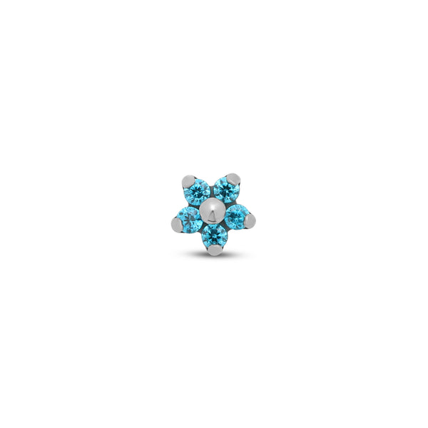 Internally Threaded Small Jeweled Flower Attachment