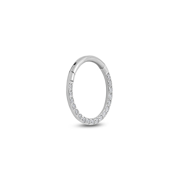 Forward Facing Jeweled Hinged Segment Ring