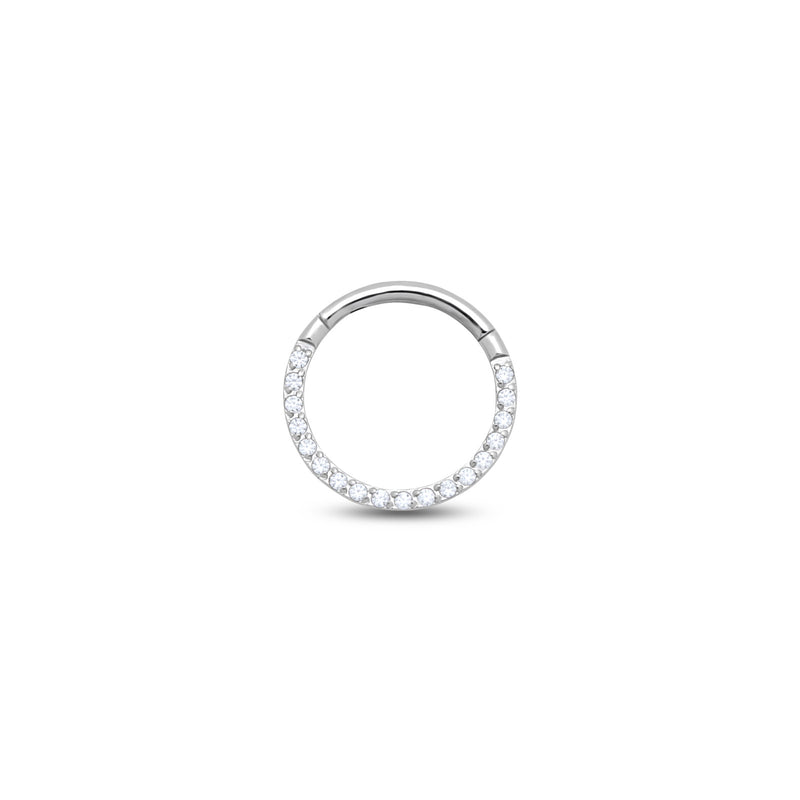 Forward Facing Jeweled Hinged Segment Ring