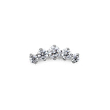 Internally Threaded 5 Curved Jeweled Prong Set Attachment