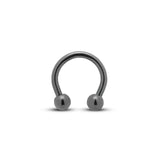 Black PVD Titanium Internally Threaded Circular Barbell