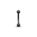 Black PVD Titanium Internally Threaded Curved Barbell