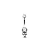 Jeweled Cluster Navel Bar 1.6mm x 10mm