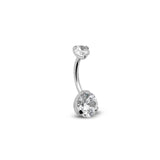 Titanium Internal Prong Set Navel