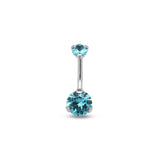 Titanium Internal Prong Set Navel