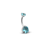 Titanium Internal Prong Set Navel