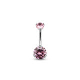 Titanium Internal Prong Set Navel