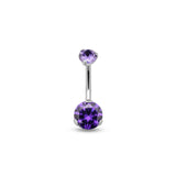 Titanium Internal Prong Set Navel